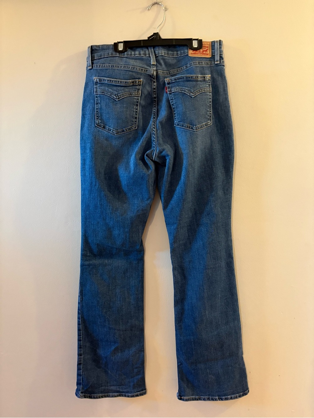 Levi's 725 High Rise Bootcut Jeans Western Chevron Pocket Blue, women’s Sz 31x32
